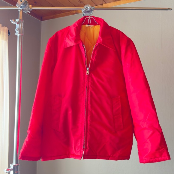 Other - Vintage Red Quilted Jacket